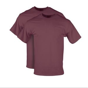 Gildan Men Workwear Short Sleeve Pocket Tee 2 Pack